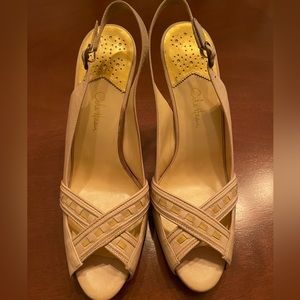 Cole Haan Nike Air Peep Toe Slingbacks in Nude